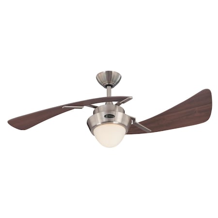 Westinghouse Harmony 48" 2-Blade Nickel Indoor Ceiling Fan w/Dimmable LED Light 7231100